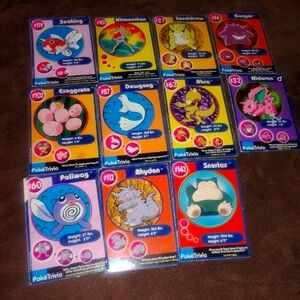 Lot of 11 original Pokemon trivia cards from the movie Mewtwo Strikes Back.